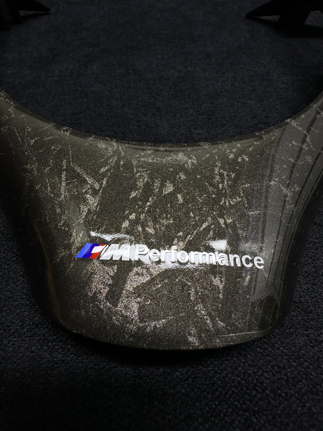  forged carbon style steering wheel trim with a textured finish Performance BMW
