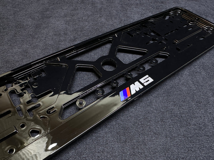 license plate for BMW M5 competition with piano black style