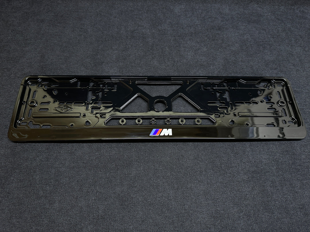 license plate piano black for bmw m performance glossy