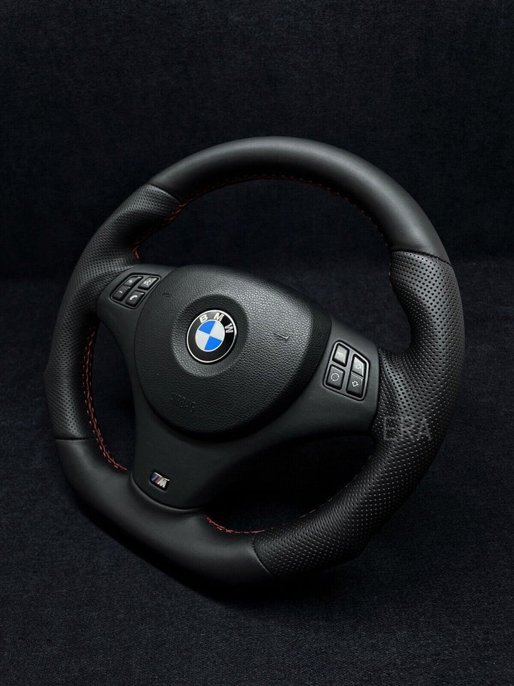 BMW E9X-E8X NAPPA-PERFORATED / RED STITCHING / LEATHER TRIM / SHAPED