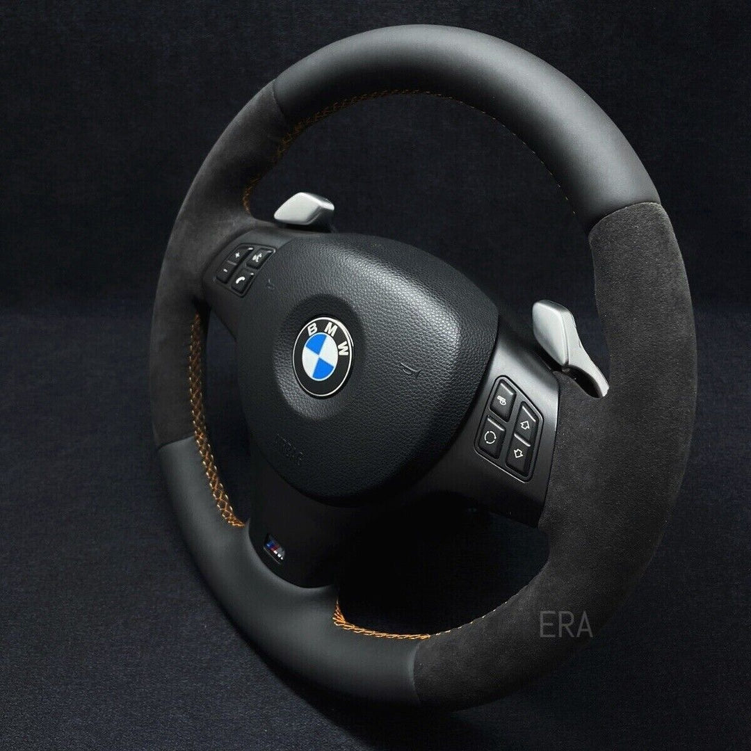 BMW E90 STEERING WHEEL ORANGE STITCHING M1 