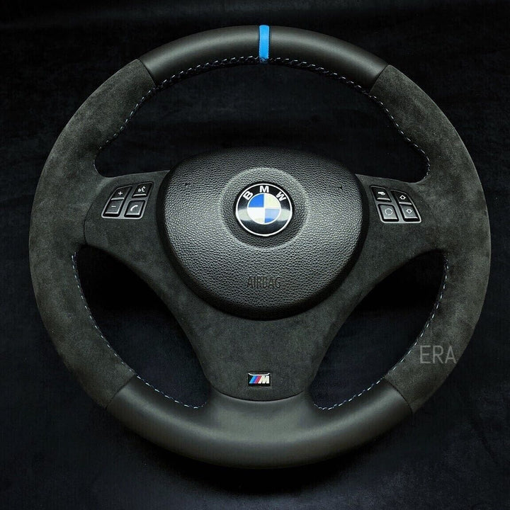 BMW E90 LIGHT BLUE STRIPE STEERING WHEEL 