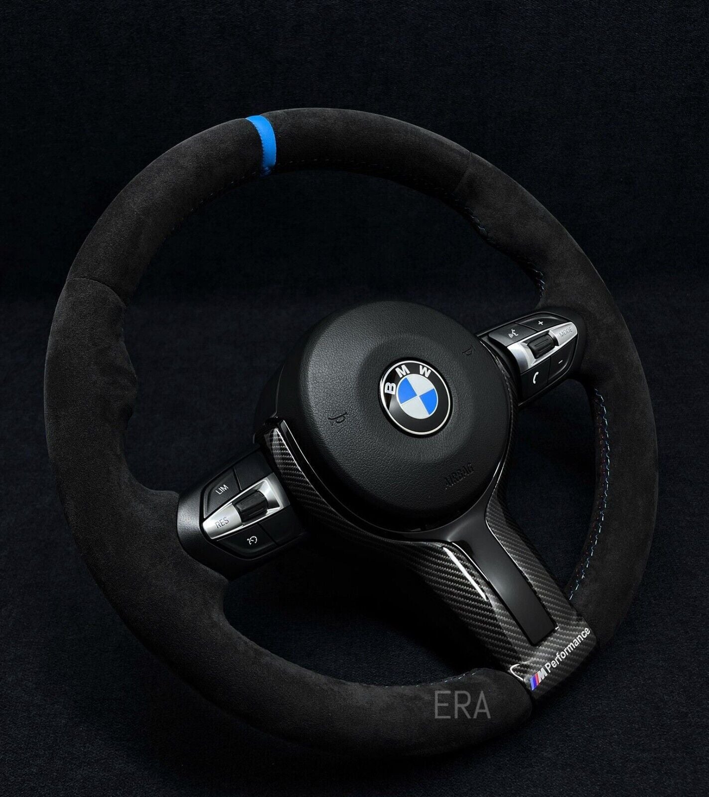  LIGHT BLUE STRIPE / M STITCHING / CARBON AND PIANO BLACK TRIM