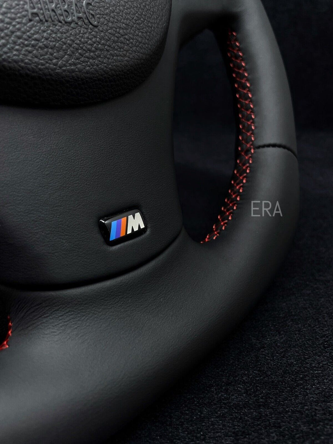 BMW E9X-E8X NAPPA / RED STRIPE / RED STITCHING / LEATHER TRIM