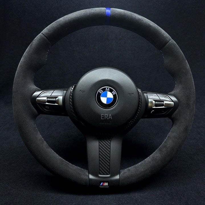 BMW F-SERIES ALCANTARA / BLUE STRIPE / M-STITCHING / MATTE CARBON TRIM