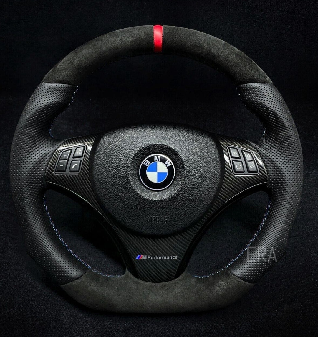 BMW PERFORATED SIDES ALCNATARA BOTTOM STEERIGN WHEEL